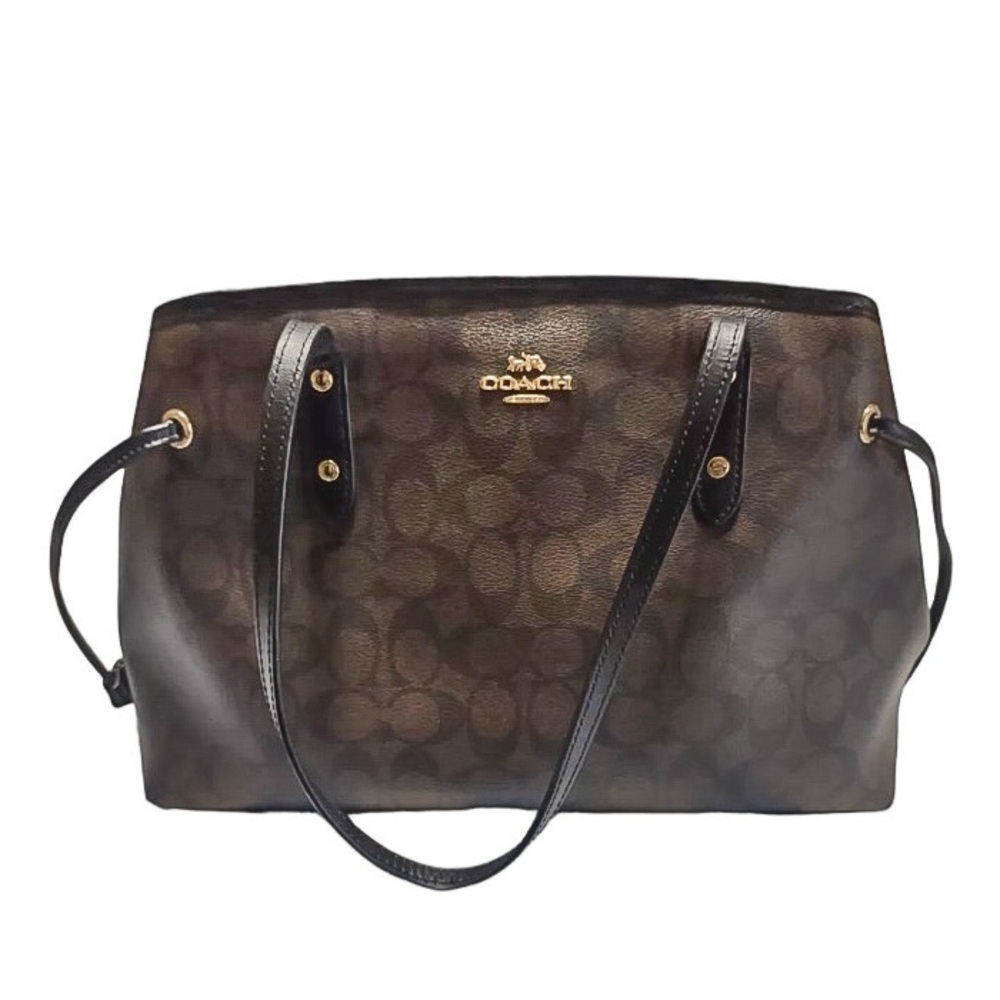 Coach Signature Drawstring Carryall Shoulder Bag